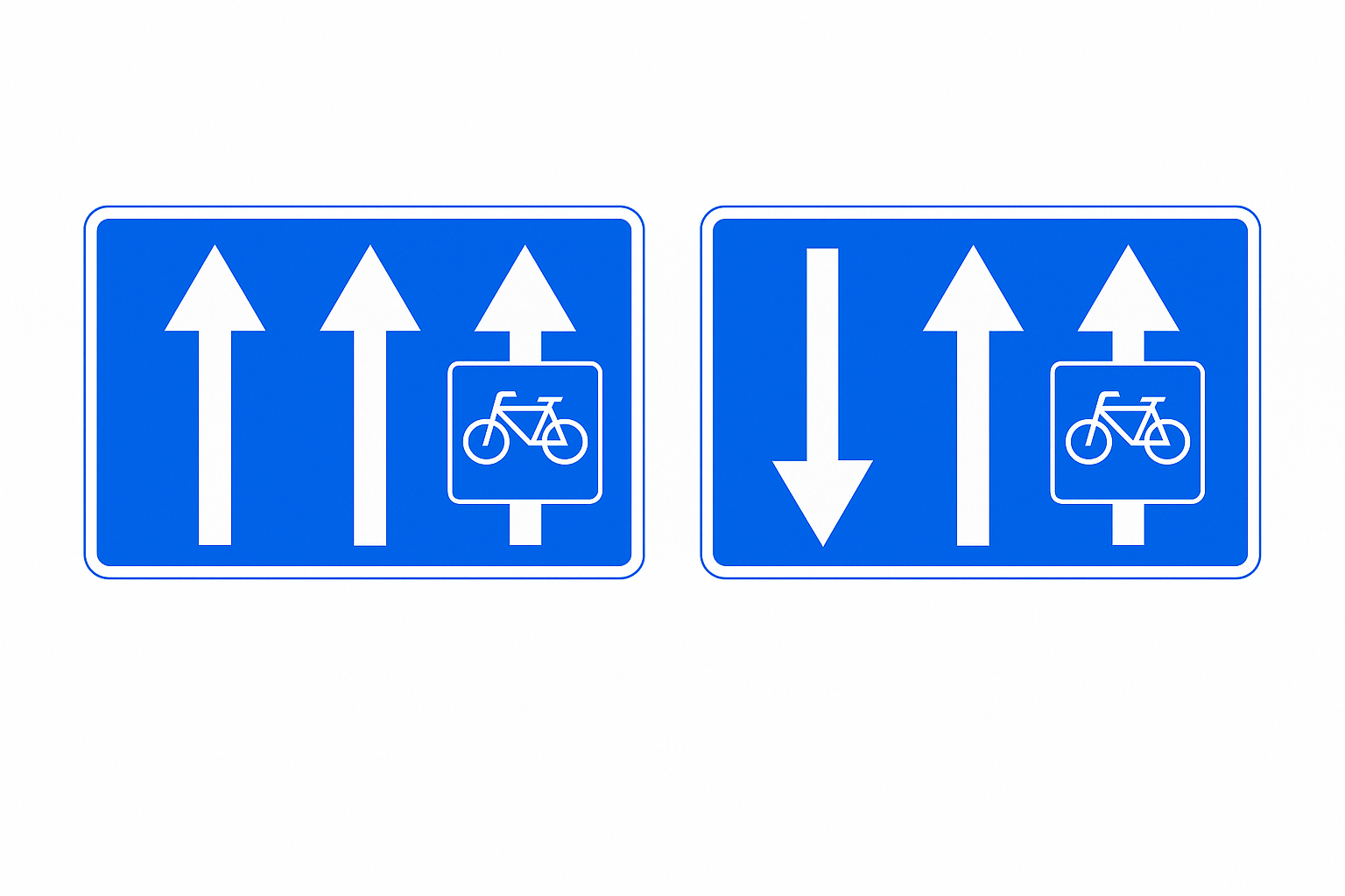 Se&ntilde;ales S-65a S-65b Carril bici adyacente